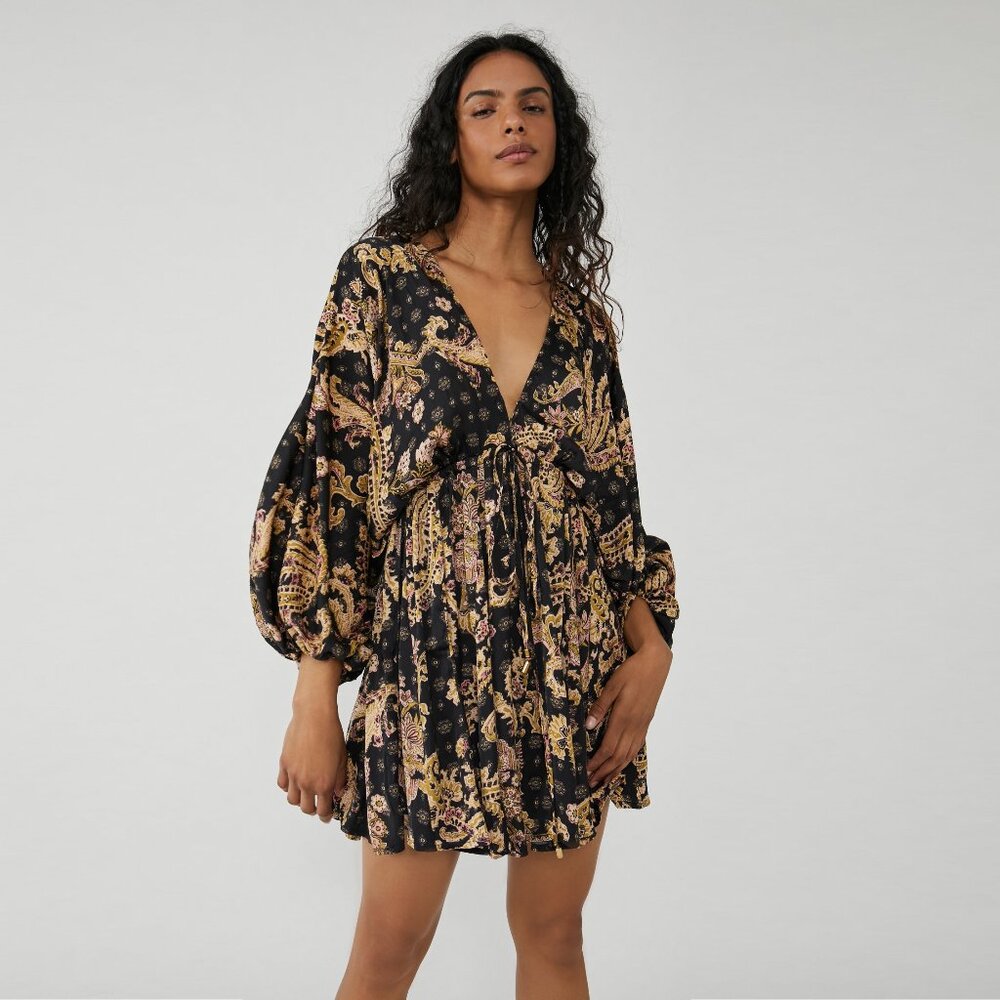 Free People Arzel Printed Mini Dress NWOT - Picture 5 of 11